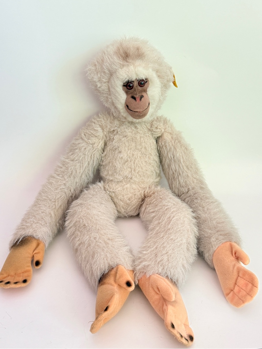 Vintage Steiff Hango Gibbon Monkey Plush 0040/45 Large 19" W/ Ear Tag Button